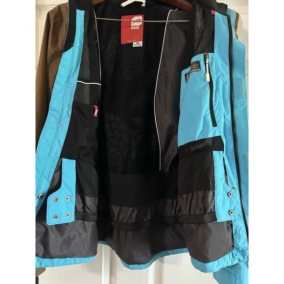 Orage Jacket Womens Size Medium Blue-Brown Ski Snow Outerwear Full Zip. Hood. - Picture 7 of 12
